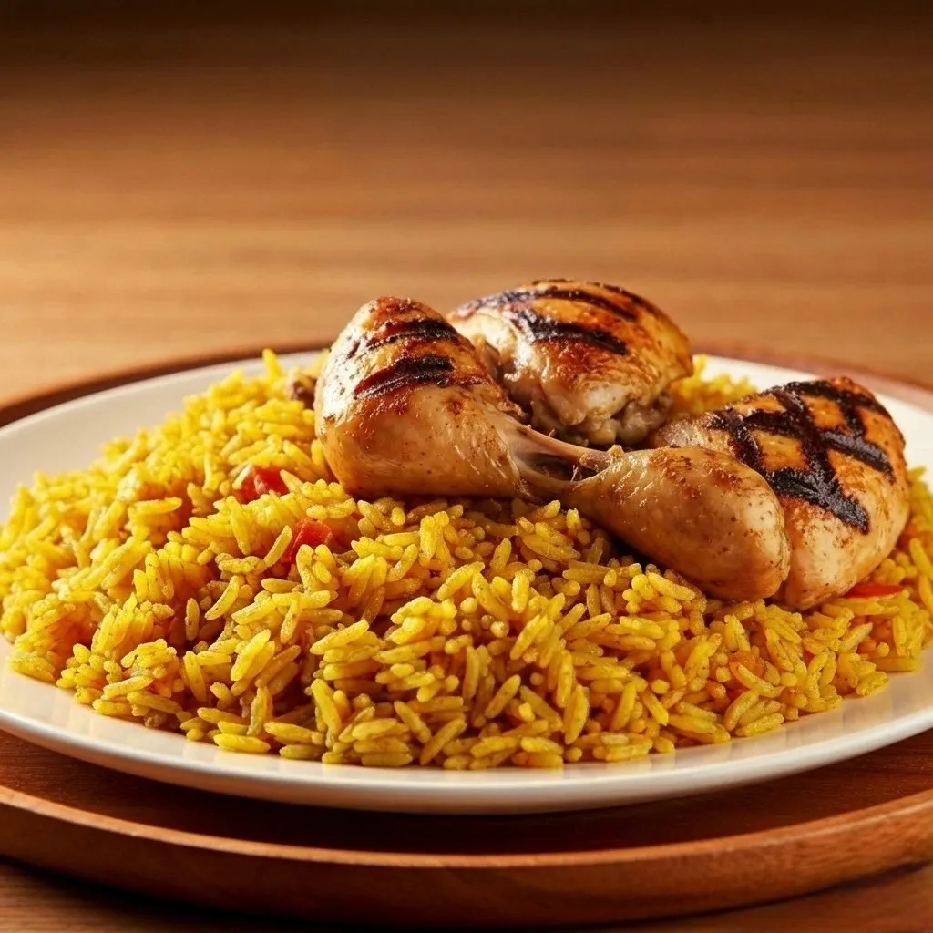 Jollof Rice with Grilled Chicken